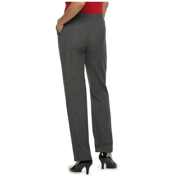NWT Dana Buchman® Midrise Comfort-Waist Pull-On Gray Pants - 10 - Picture 3 of 7